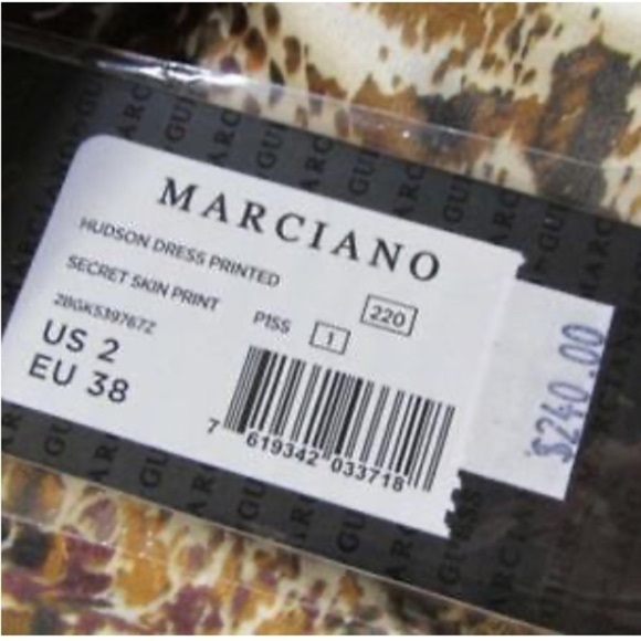 Marciano by Guess US 2/EU 38 Hudson Dress Printed Secret Skin Print Dress NWT - Picture 6 of 6